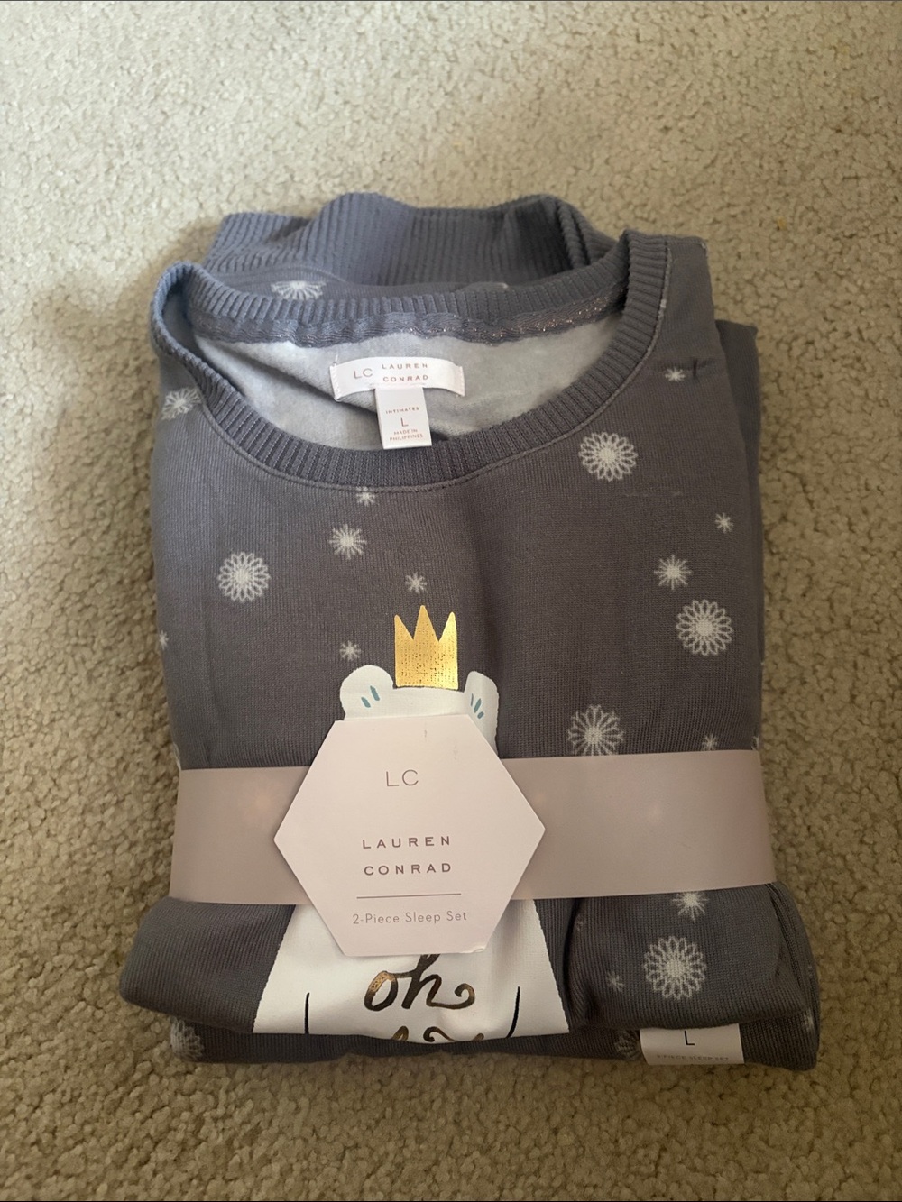 Oh What Fun 2-piece Polar Bear pajama set